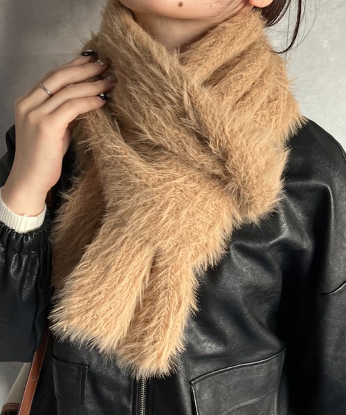 シャギーニットマフラー