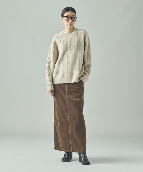 Curensology（カレンソロジー）の「Curensology(カレンソロジー)/＜&RC＞アンティークコールタイトスカート（スカート・レディース・ブラウン/ネイビー・36/38）」の16枚目の写真