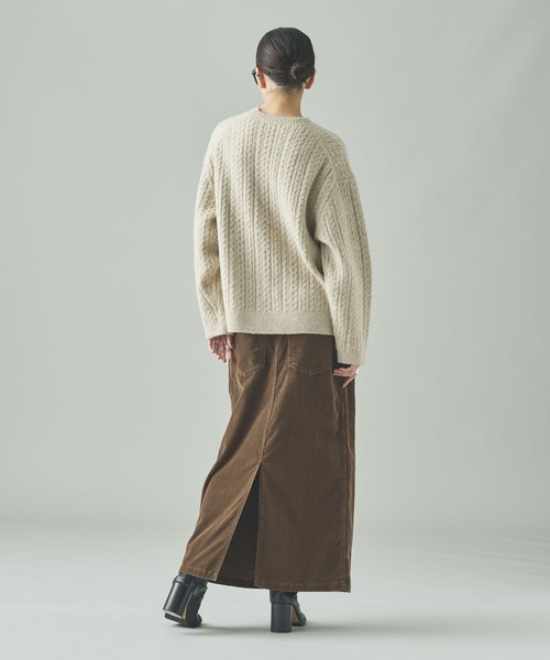 Curensology（カレンソロジー）の「Curensology(カレンソロジー)/＜&RC＞アンティークコールタイトスカート（スカート・レディース・ブラウン/ネイビー・36/38）」の17枚目の写真