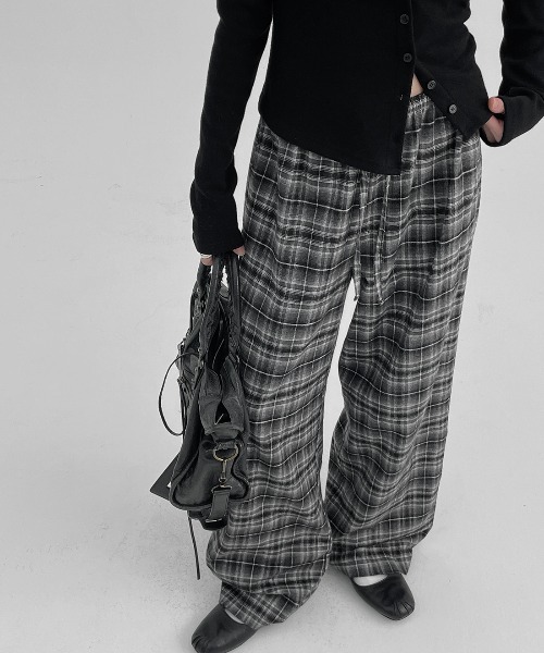 [MADE] テプシー起毛チェックバンディングパンツ（その他パンツ）｜BLACKUP（ブラックアップ）