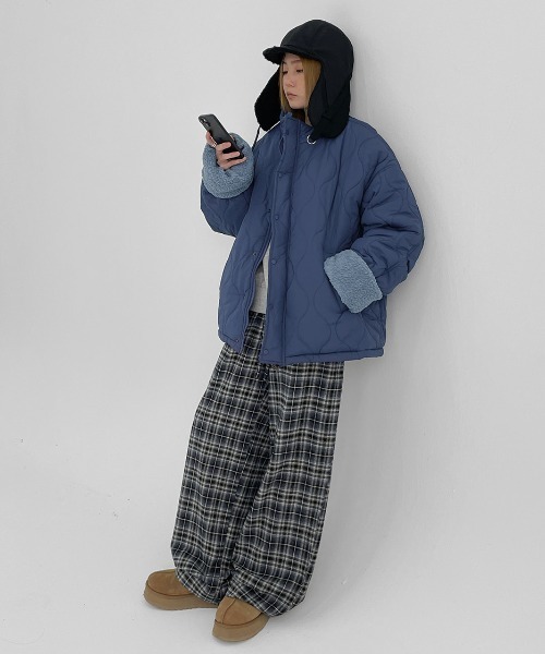 BLACKUP（ブラックアップ）の「[MADE] テプシー起毛チェックバンディングパンツ（その他パンツ・レディース・ブラック/ネイビー・ONESIZE）」の15枚目の写真