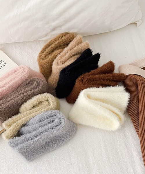 aimoha（アイモハ）の「【aimoha-KIDS-】ふわふわソックス (AW)（ソックス/靴下・キッズ・ベージュ/ホワイト/ライトオリーブ/ピンク/キャメル/バーガンディー/ブルー/ブラック/チョコ・SMALL/MEDIUM/LARGE）」の19枚目の写真