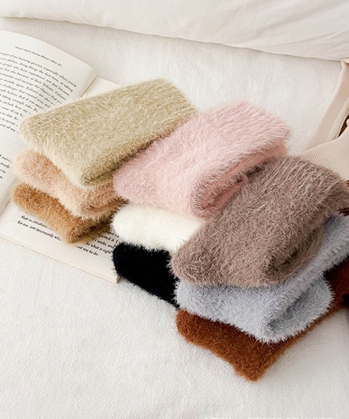 aimoha（アイモハ）の「【aimoha-KIDS-】ふわふわソックス (AW)（ソックス/靴下・キッズ・ベージュ/ホワイト/ライトオリーブ/ピンク/キャメル/バーガンディー/ブルー/ブラック/チョコ・SMALL/MEDIUM/LARGE）」の21枚目の写真