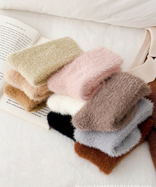 aimoha（アイモハ）の「【aimoha-KIDS-】ふわふわソックス (AW)（ソックス/靴下・キッズ・ベージュ/ホワイト/ライトオリーブ/ピンク/キャメル/バーガンディー/ブルー/ブラック/チョコ・SMALL/MEDIUM/LARGE）」の22枚目の写真