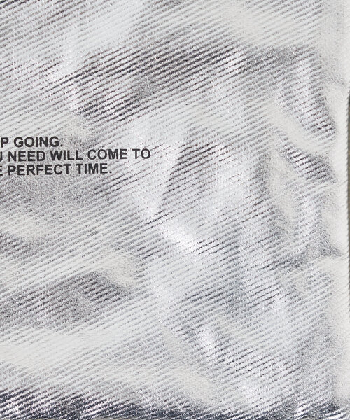 Actually（アクチュアリー）の「キャンバス箔プリントポーチ（ポーチ・レディース・シルバー/ゴールド/ブラック・0）」の10枚目の写真