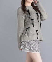 Millor TOKYO（ミラートーキョー）の「ランダムリボンシアーニット（ニット/セーター）」