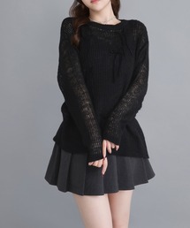 Millor TOKYO（ミラートーキョー）の「ランダムリボンシアーニット（ニット/セーター）」