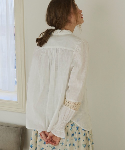 idem（イデム）の「bohemian cotton lace blouse／コットンレースブラウス（シャツ/ブラウス・レディース・ブラック/ホワイト・FREE）」の15枚目の写真