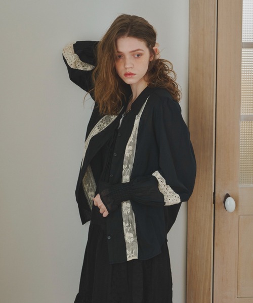 idem（イデム）の「bohemian cotton lace blouse／コットンレースブラウス（シャツ/ブラウス・レディース・ブラック/ホワイト・FREE）」の17枚目の写真