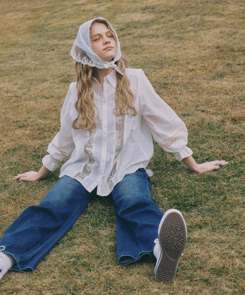 idem（イデム）の「bohemian cotton lace blouse／コットンレースブラウス（シャツ/ブラウス・レディース・ブラック/ホワイト・FREE）」の21枚目の写真