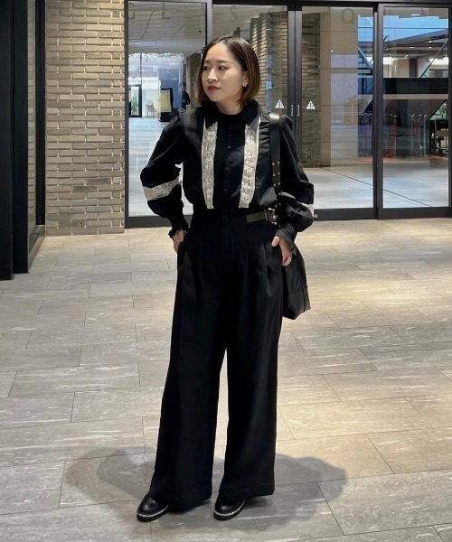 idem（イデム）の「bohemian cotton lace blouse／コットンレースブラウス（シャツ/ブラウス・レディース・ブラック/ホワイト・FREE）」の6枚目の写真