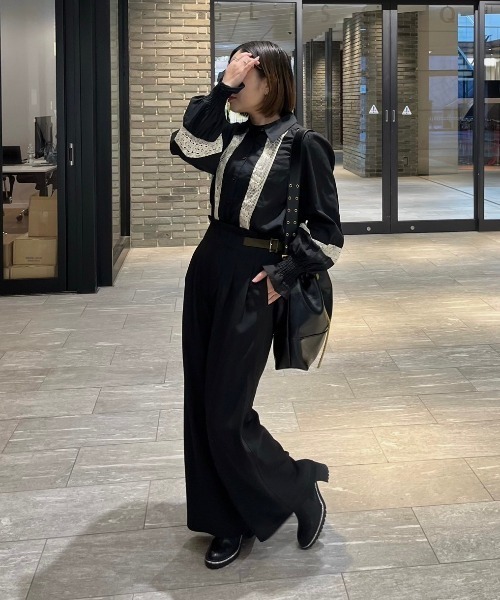 idem（イデム）の「bohemian cotton lace blouse／コットンレースブラウス（シャツ/ブラウス・レディース・ブラック/ホワイト・FREE）」の7枚目の写真