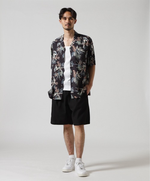 AVIREX(アヴィレックス)の「ALOHA SHIRT "TROPICAL GIRL" / アロハシャツ "トロピカルガール" / AVIREX / アヴィレックス(シャツ/ブラウス・メンズ・ブラック/サックスブルー・MEDIUM/LARGE/X-LARGE/XX-LARGE)」の4枚目の写真