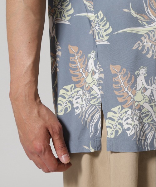 AVIREX(アヴィレックス)の「ALOHA SHIRT "TROPICAL GIRL" / アロハシャツ "トロピカルガール" / AVIREX / アヴィレックス(シャツ/ブラウス・メンズ・ブラック/サックスブルー・MEDIUM/LARGE/X-LARGE/XX-LARGE)」の13枚目の写真