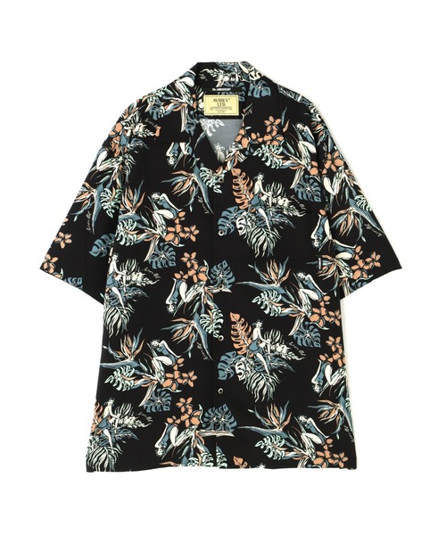 AVIREX(アヴィレックス)の「ALOHA SHIRT "TROPICAL GIRL" / アロハシャツ "トロピカルガール" / AVIREX / アヴィレックス(シャツ/ブラウス・メンズ・ブラック/サックスブルー・MEDIUM/LARGE/X-LARGE/XX-LARGE)」の5枚目の写真