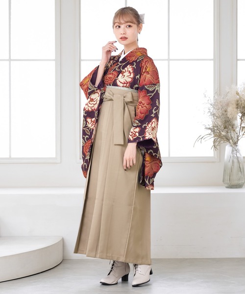 セール】卒業式や大切な記念日を彩るレディース袴4点セット（着物