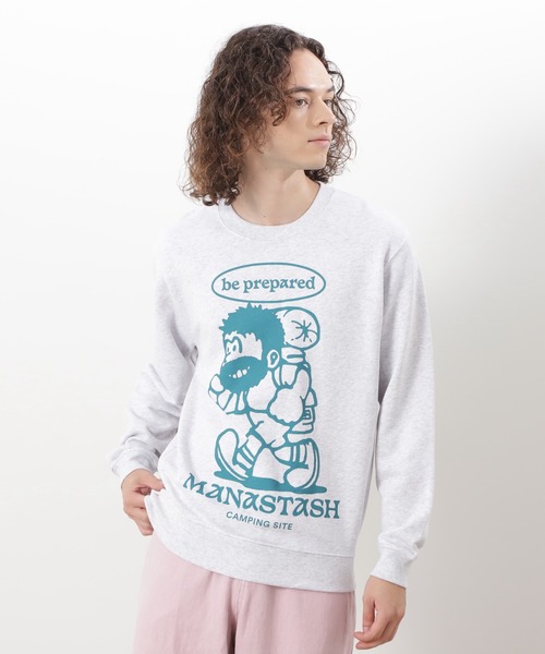 MANASTASH(マナスタッシュ)の「MANASTASH/マナスタッシュ CREW SWEAT BE PREPARED クルースウェット ビープリペア(スウェット・メンズ・その他3/その他5/パープル・L/M/S/XL)」の3枚目の写真