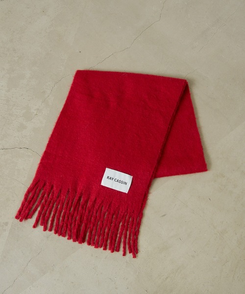 RAY CASSIN(レイカズン)の「デカネームマフラー(マフラー・レディース・レッド・FREE)」の2枚目の写真