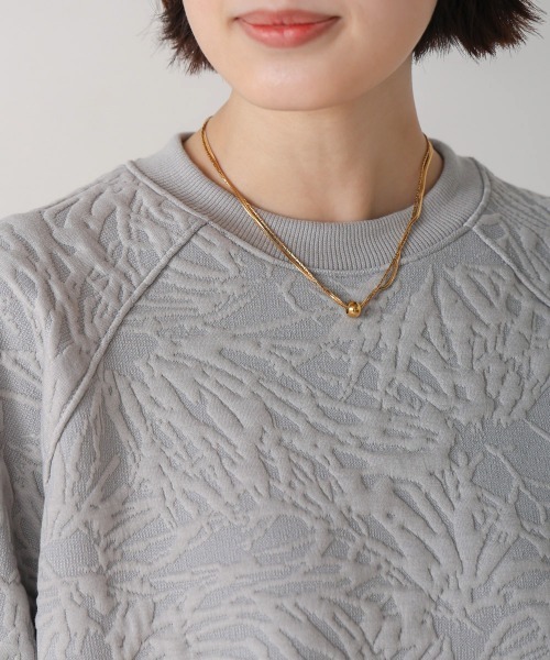 Bou Jeloud(ブージュルード)の「フラワーJQプルオーバー(スウェット・レディース・オフホワイト/グレー・38)」の10枚目の写真
