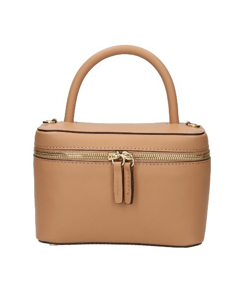 LORISTELLA(ロリステッラ)の「【LORISTELLA】スクエアシェイプレザーハンドバッグ(Q56507)(ハンドバッグ・レディース・ダークベージュ/アイボリー・ALL)」の2枚目の写真