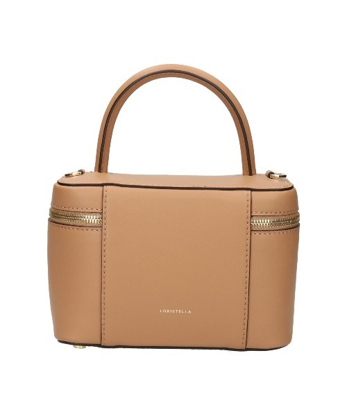 LORISTELLA(ロリステッラ)の「【LORISTELLA】スクエアシェイプレザーハンドバッグ(Q56507)(ハンドバッグ・レディース・ダークベージュ/アイボリー・ALL)」の5枚目の写真