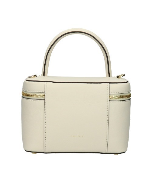 LORISTELLA(ロリステッラ)の「【LORISTELLA】スクエアシェイプレザーハンドバッグ(Q56507)(ハンドバッグ・レディース・ダークベージュ/アイボリー・ALL)」の8枚目の写真