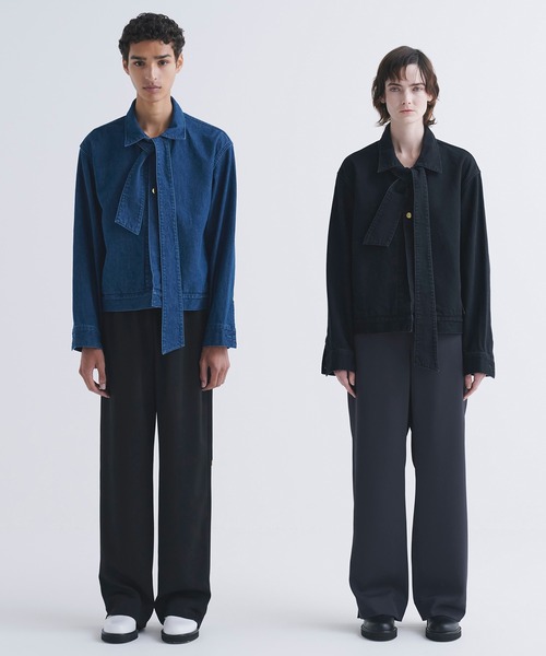 CULLNI（クルニ）の「Bow Tie Denim Jacket（デニムジャケット・メンズ・ネイビー/ダークネイビー/アイボリー/ブラック/ブルー・0/2/1）」の9枚目の写真