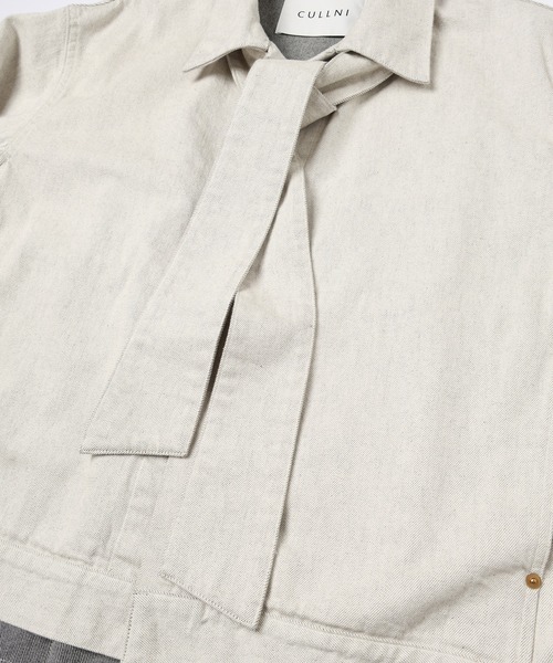 CULLNI（クルニ）の「Bow Tie Denim Jacket（デニムジャケット・メンズ・ネイビー/ダークネイビー/アイボリー/ブラック/ブルー・0/2/1）」の13枚目の写真