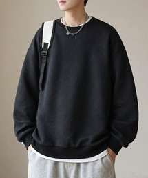 link lot（リンクロット）の「オーバーサイズ  ルーズフィット リップルデザイン ロンT（Tシャツ/カットソー）」