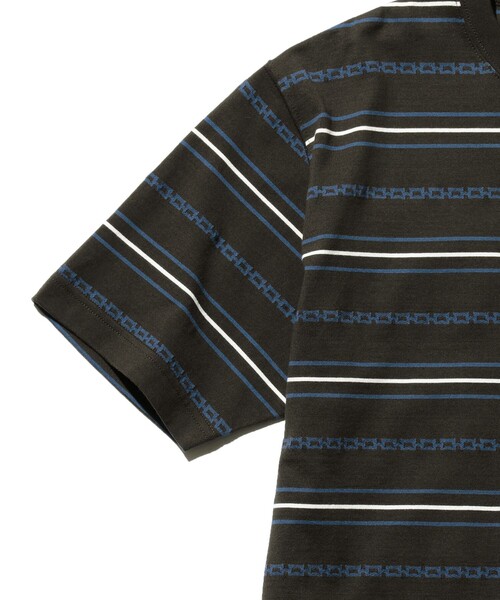 BEAMS PLUS（ビームスプラス）の「ジャカード ストライプ ポケット Tシャツ（Tシャツ/カットソー・メンズ・オリーブ/ブラウン/ベージュ・L/M/XL/S）」の11枚目の写真