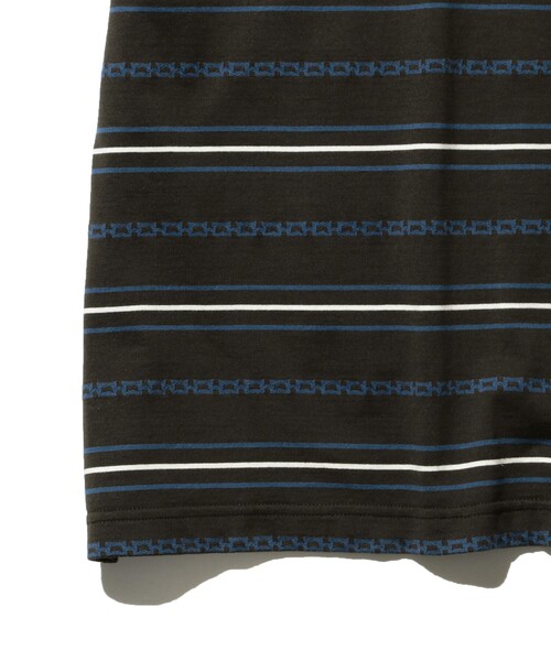 BEAMS PLUS（ビームスプラス）の「ジャカード ストライプ ポケット Tシャツ（Tシャツ/カットソー・メンズ・オリーブ/ブラウン/ベージュ・L/M/XL/S）」の12枚目の写真