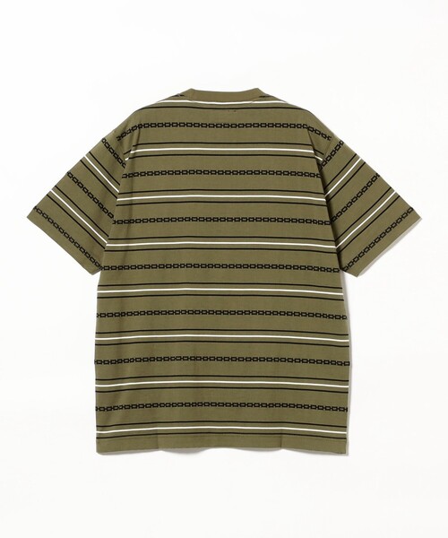 BEAMS PLUS（ビームスプラス）の「ジャカード ストライプ ポケット Tシャツ（Tシャツ/カットソー・メンズ・オリーブ/ブラウン/ベージュ・L/M/XL/S）」の21枚目の写真