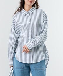 【refinedworks】 ストライプ が 好印象な タック ブラウス ！