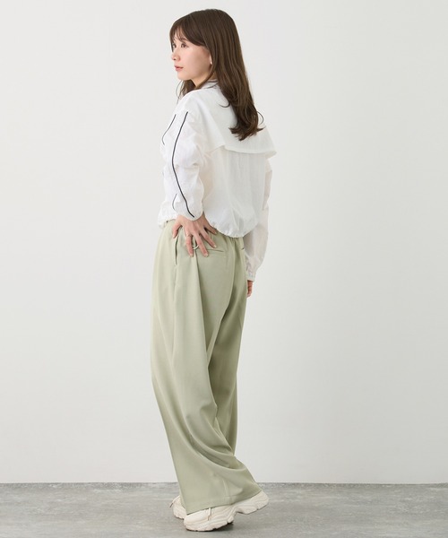 NICOLE CLUB(ニコル クラブ)の「ストレッチタックパンツ(その他パンツ・レディース・ライトグリーン/グレー・MEDIUM)」の12枚目の写真