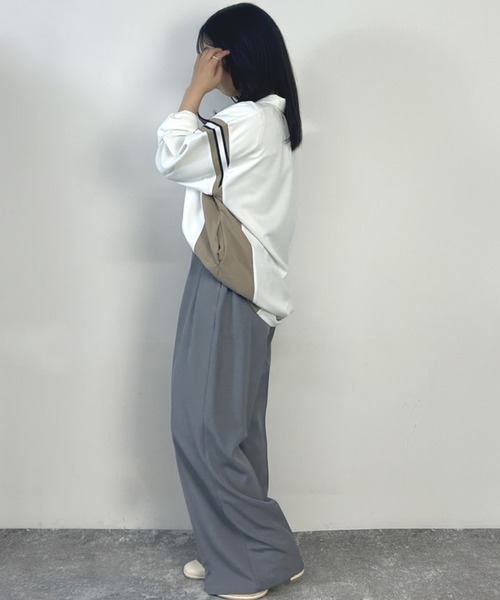 NICOLE CLUB(ニコル クラブ)の「ストレッチタックパンツ(その他パンツ・レディース・ライトグリーン/グレー・MEDIUM)」の19枚目の写真