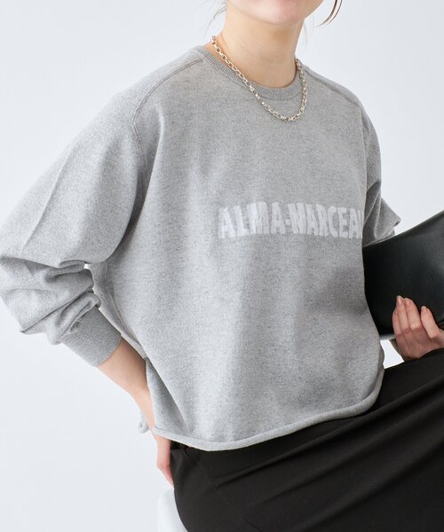 新品タグ付♡ IENA LEVITAコットン ロゴニット イエナ IENA LEVITAコットン ロゴニット （グレーB