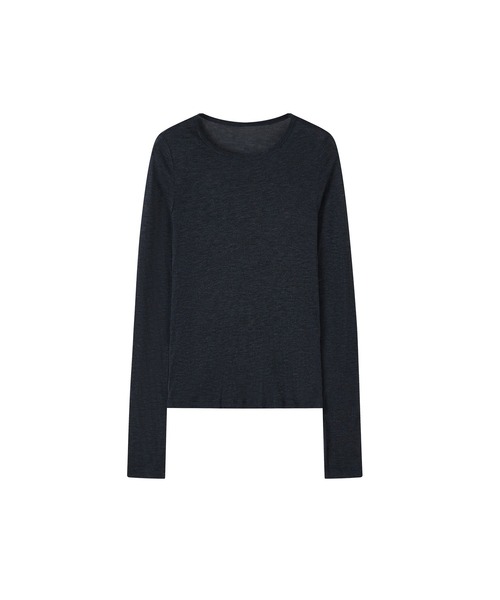 tageechita(タジチタ)の「【tageechita】シアーラウンドネック フィットロングTシャツ(Tシャツ/カットソー・レディース・ブラック/ネイビー・S/M/L)」の4枚目の写真
