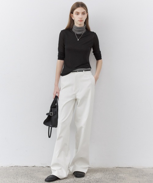 tageechita(タジチタ)の「【tageechita】シアーラウンドネック フィットロングTシャツ(Tシャツ/カットソー・レディース・ブラック/ネイビー・S/M/L)」の15枚目の写真