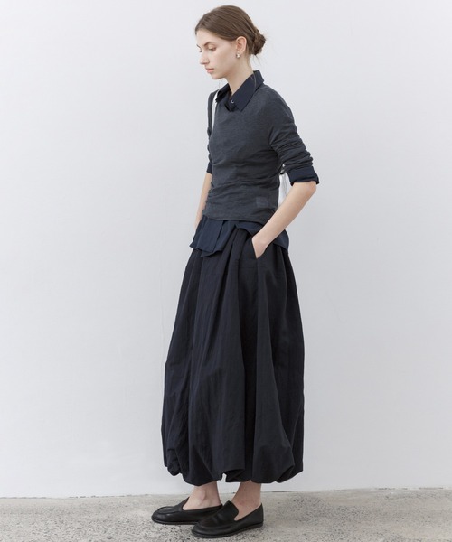 tageechita(タジチタ)の「【tageechita】シアーラウンドネック フィットロングTシャツ(Tシャツ/カットソー・レディース・ブラック/ネイビー・S/M/L)」の19枚目の写真