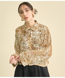 Settimissimo | フラワーコード刺繍 ワイドスリーブ シャツ(シャツ/ブラウス)