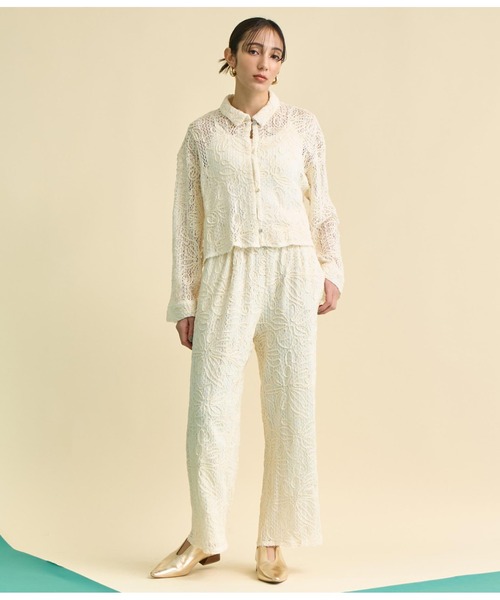 Settimissimo（セッティミッシモ）の「フラワーコード刺繍 ワイドスリーブ シャツ（シャツ/ブラウス・レディース・ブラウン/アイボリー・FREE）」の10枚目の写真