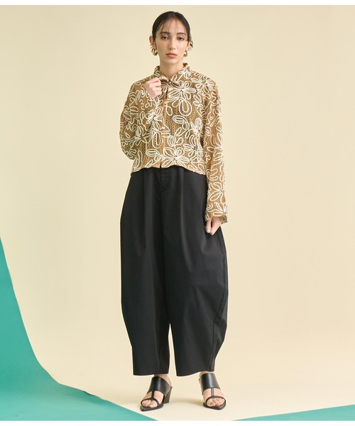 Settimissimo（セッティミッシモ）の「フラワーコード刺繍 ワイドスリーブ シャツ（シャツ/ブラウス・レディース・ブラウン/アイボリー・FREE）」の21枚目の写真