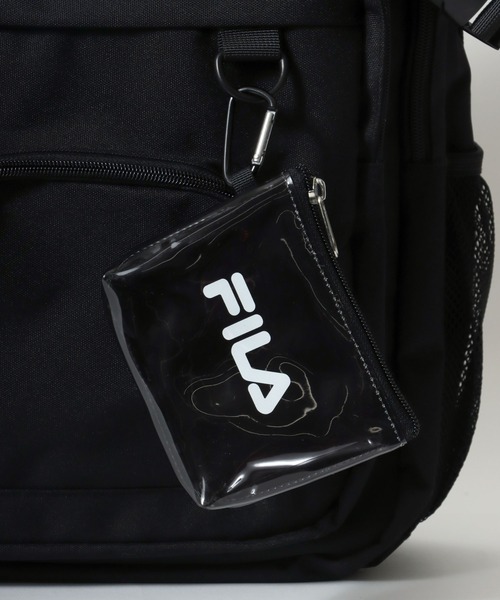 FILA(フィラ)の「FILA(フィラ)クリアポーチ付バックパック/リュックサック メンズ レディース ユニセックス/スクールバッグ(バックパック/リュック・レディース・ブラック/ブラック×パープル/ブラック×ブルー・FREE)」の7枚目の写真