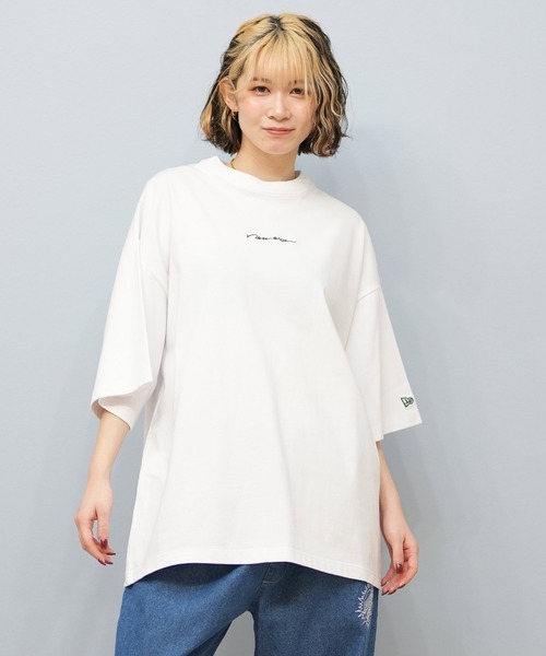 NEW ERA(ニューエラ)の「【ユニセックス】NEW ERA/ニューエラ オーバーサイズ 14410076/14410077/14410078(Tシャツ/カットソー・レディース・ブラック/ホワイト/ベージュ・XL)」の4枚目の写真