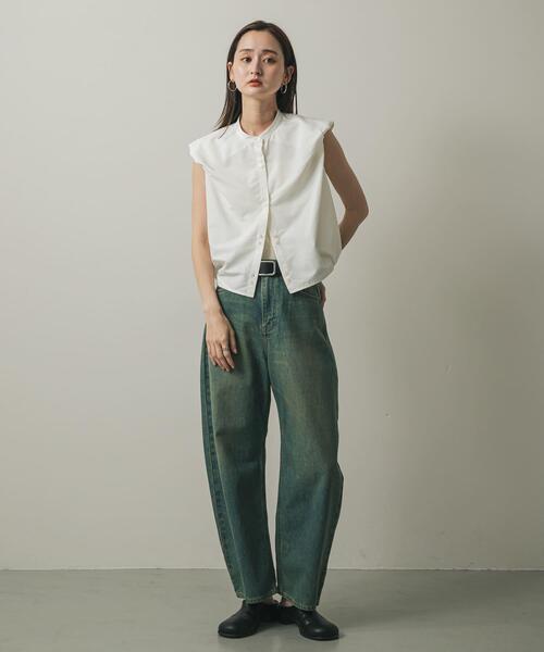 SENSE OF PLACE by URBAN RESEARCH（センスオブプレイスバイアーバンリサーチ）の「『別注』Lee101×SENSE OF PLACE　BARREL PANTS（デニムパンツ・レディース・グリーン系その他/ブラウン系その他・SMALL/MEDIUM）」の13枚目の写真