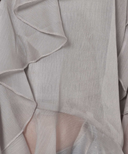 mysty woman（ミスティウーマン）の「［追加1］ラッフルブラウスキャミSET　320391（シャツ/ブラウス・レディース・ブラック/グレー/アイボリー/ブラウン・FREE）」の17枚目の写真