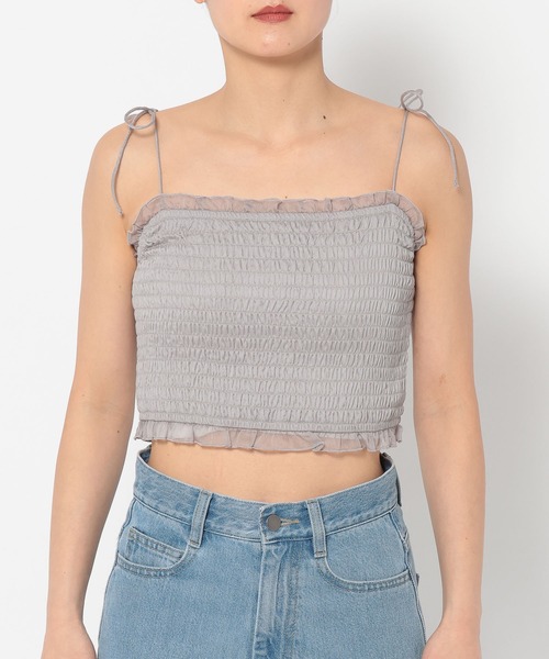 mysty woman（ミスティウーマン）の「［追加1］ラッフルブラウスキャミSET　320391（シャツ/ブラウス・レディース・ブラック/グレー/アイボリー/ブラウン・FREE）」の19枚目の写真