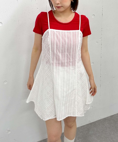 セール】コットンレースキャミワンピース（ワンピース