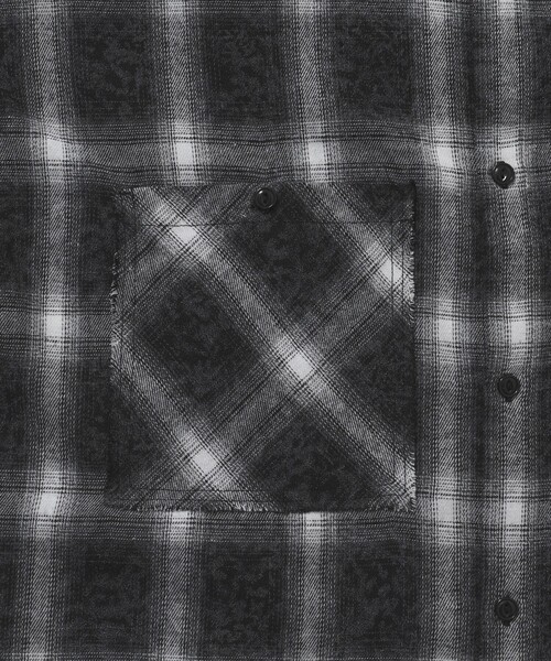Firsthand（ファーストハンド）の「Firsthand/ファーストハンド ダメージ加工 オーバーサイズ ロングスリーブ チェックシャツ / 長袖 レギュラーカラーシャツ（シャツ/ブラウス・メンズ・ネイビー/グリーン/チャコールグレー・LARGE/MEDIUM）」の11枚目の写真