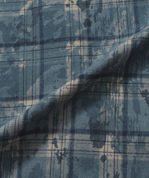 Firsthand（ファーストハンド）の「Firsthand/ファーストハンド ダメージ加工 オーバーサイズ ロングスリーブ チェックシャツ / 長袖 レギュラーカラーシャツ（シャツ/ブラウス・メンズ・ネイビー/グリーン/チャコールグレー・LARGE/MEDIUM）」の19枚目の写真